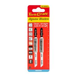 T-shank Jigsaw Blade For Acrylic 2.0mm 12tpi 100mm 2pc